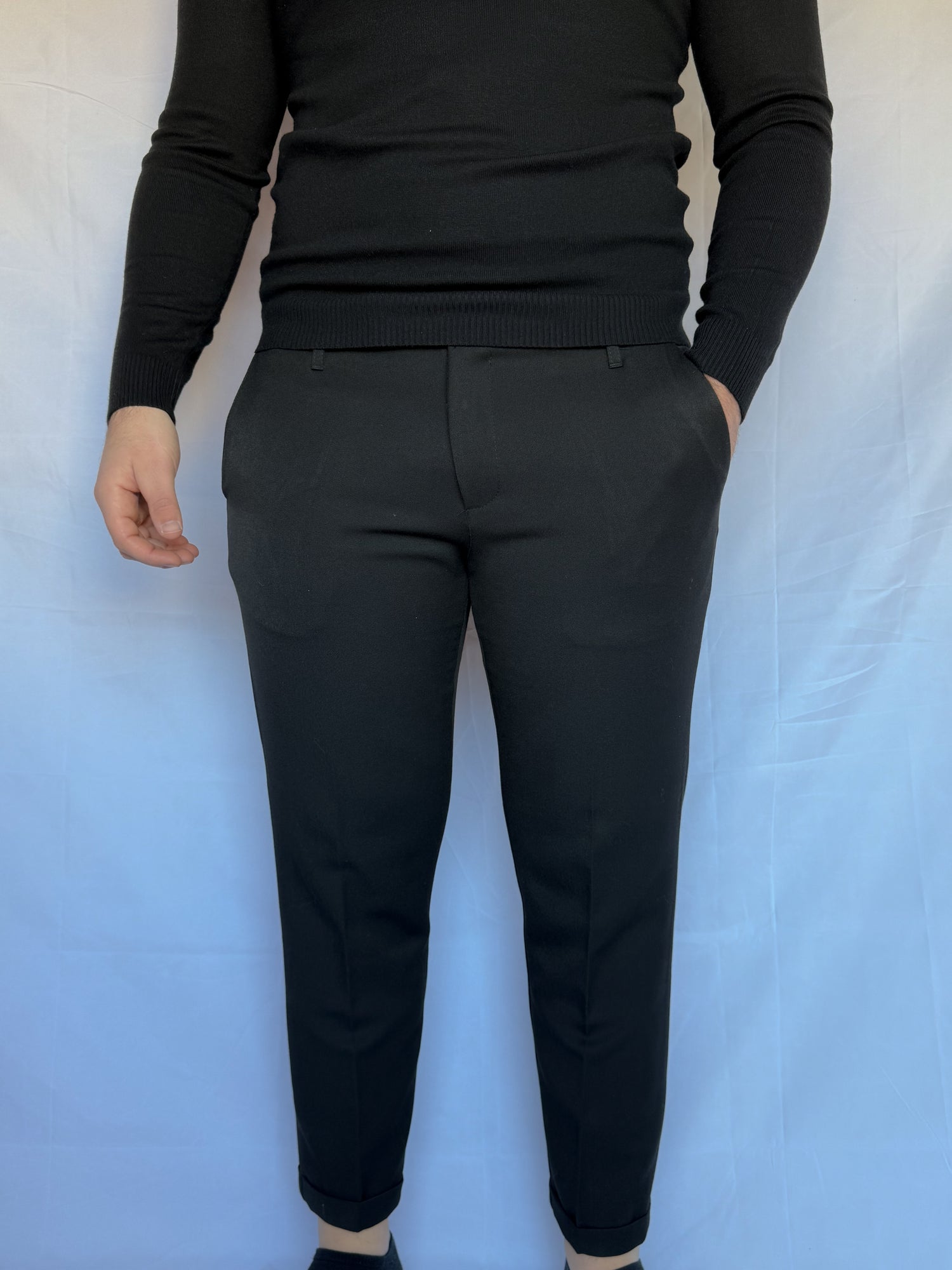 PANTALONE SARTORIALE NERO