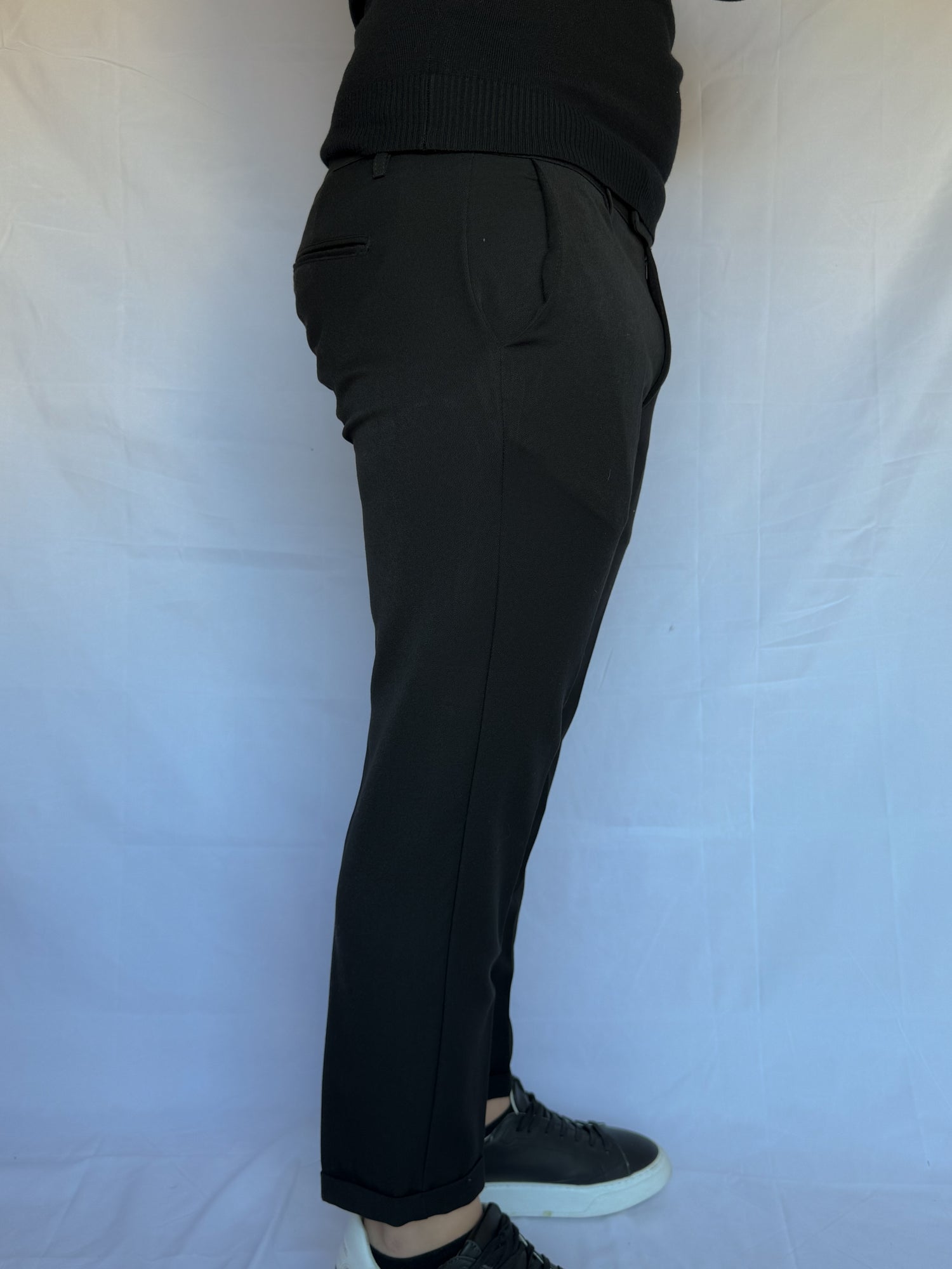 PANTALONE SARTORIALE NERO